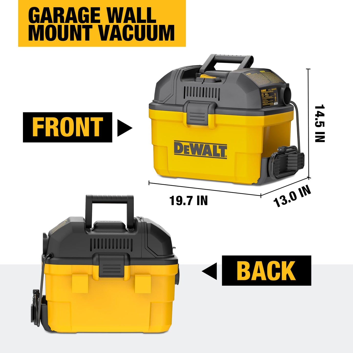 DEWALT 6 Gallon Wet Dry Vacuum Cleaner
