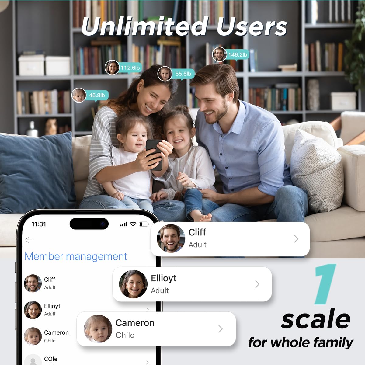 Digital Body Fat Scale with Bluetooth Sync