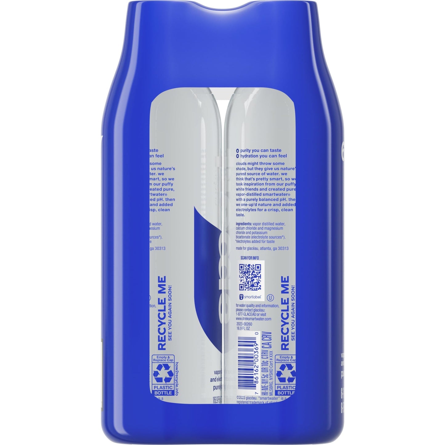 6 Pack smartwater Premium Vapor Distilled Water