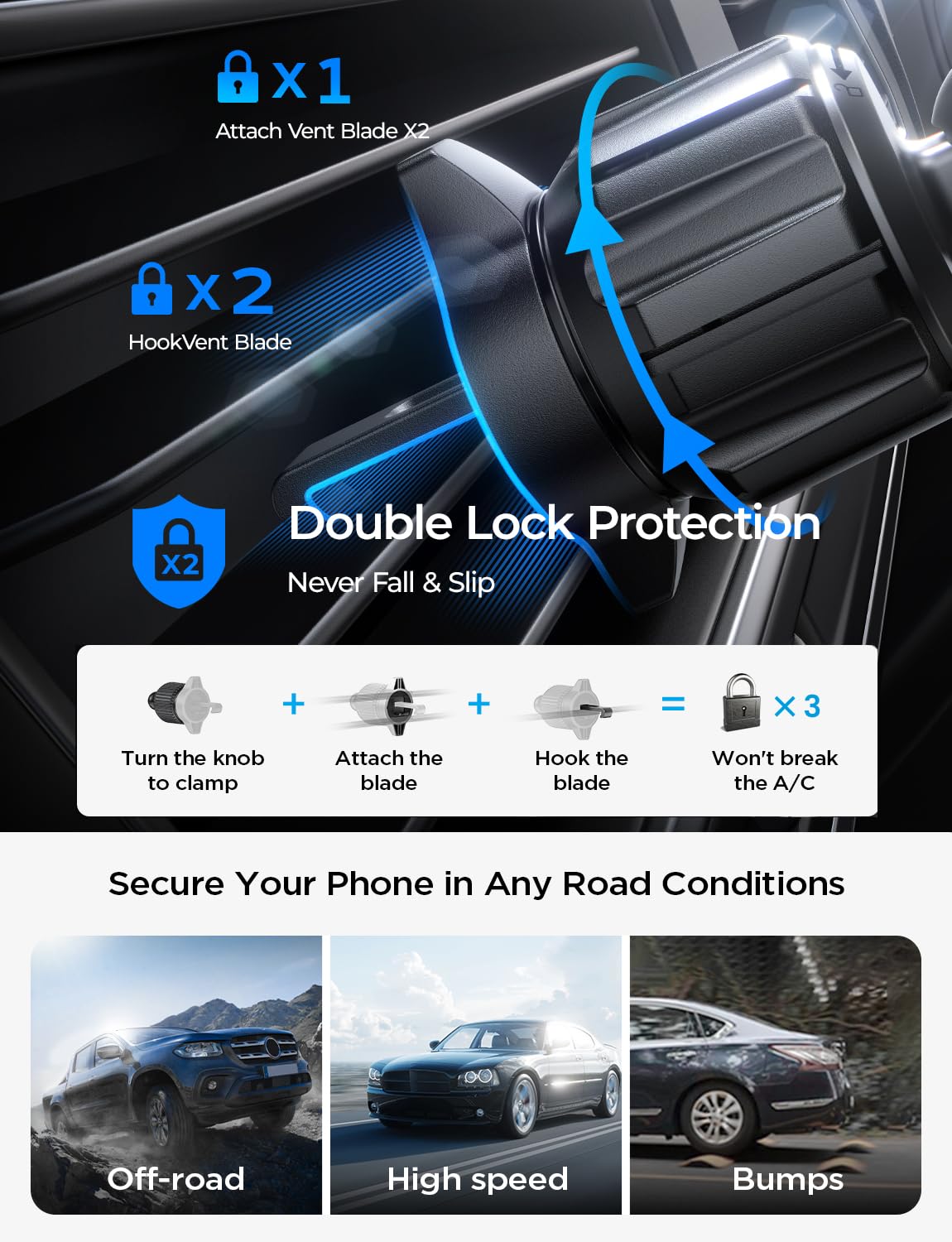 LISEN MagSafe Car Mount Charger for iPhone