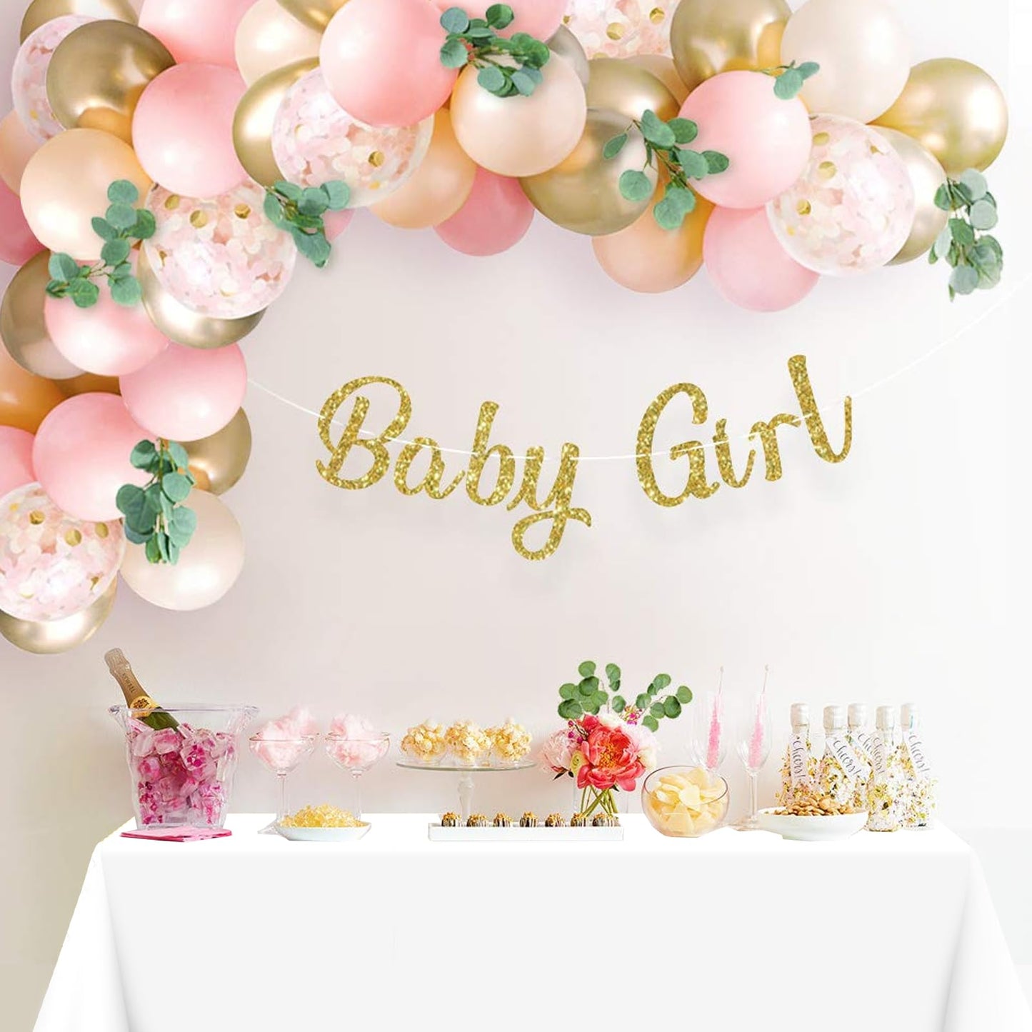 2 Pack 54" × 108" Disposable White Tablecloths for Parties