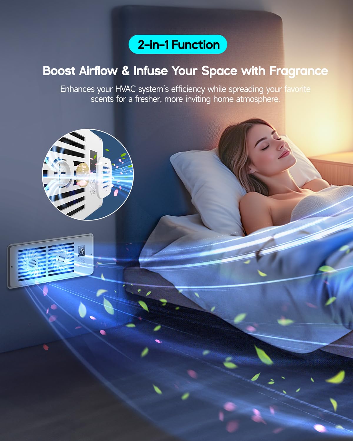 KLYRO 10-Speed Register Booster Fan with Remote