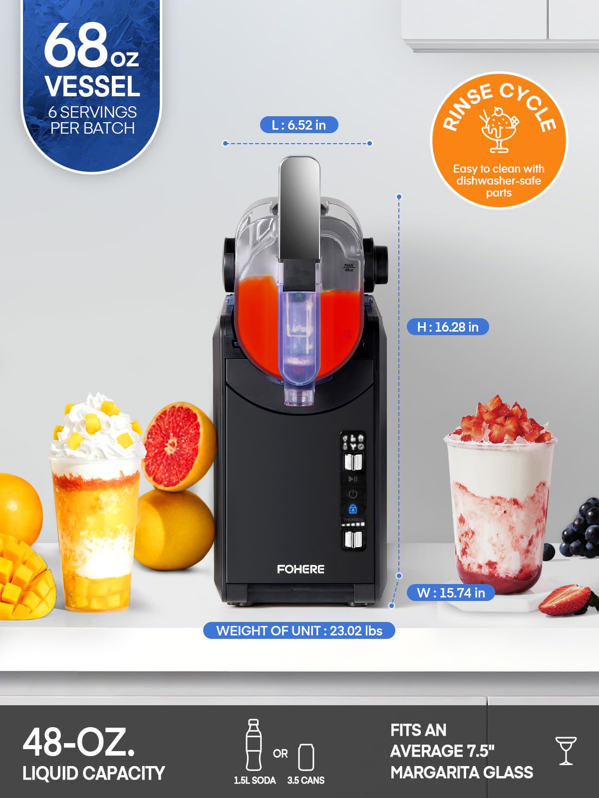 Slushie Machine with Self-Cleaning Function