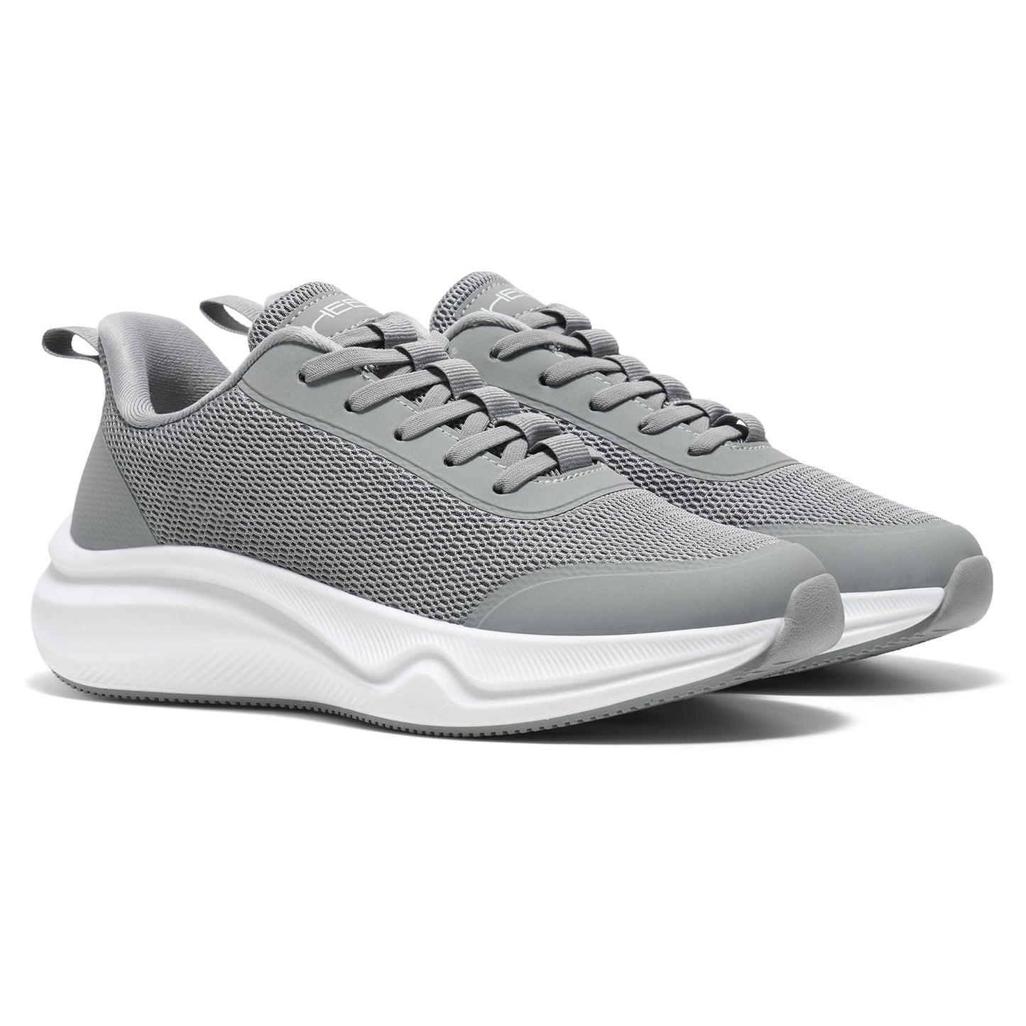 HEEZ Women's Walking Shoes Fashion Sneakers Slip On Shoes Platform Running Shoes Non Slip Tennis Shoes Comfortable Breathable Gym Shoes Size 7 Grey