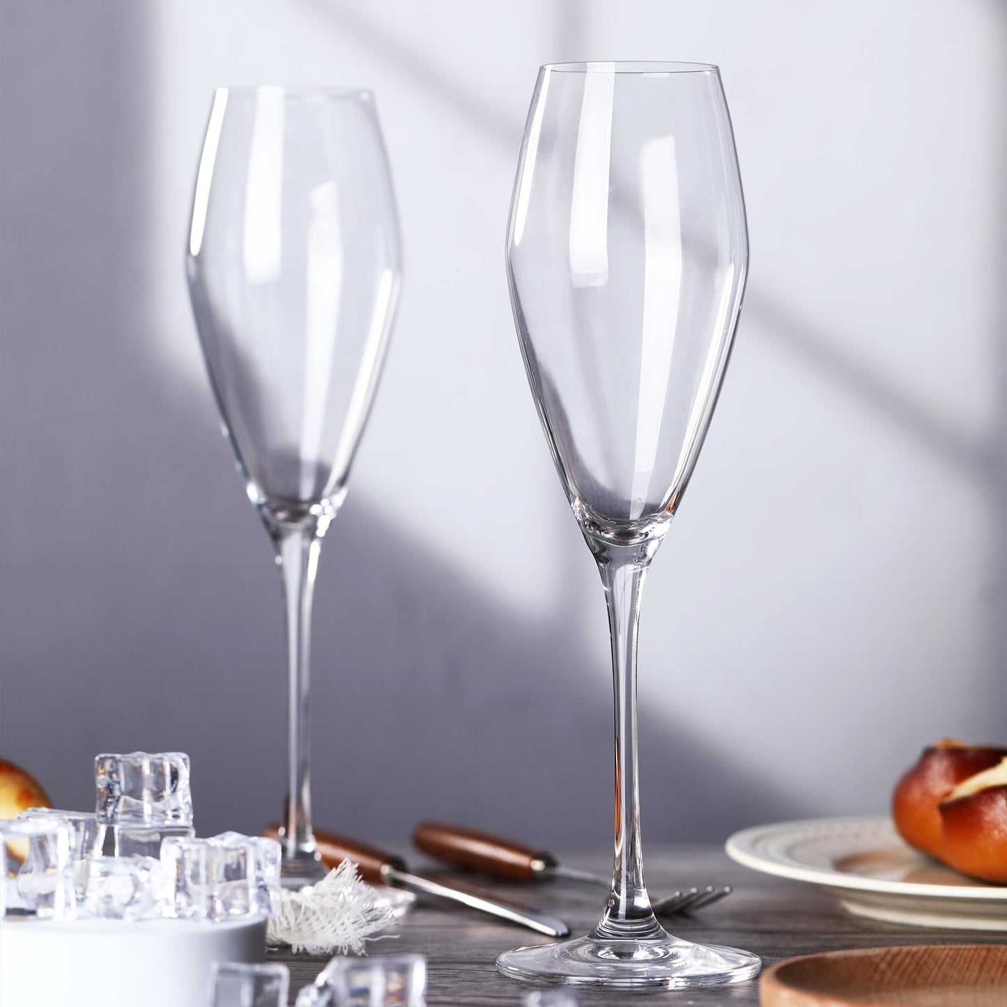 Champagne Flutes Set of 4 Crystal Glasses