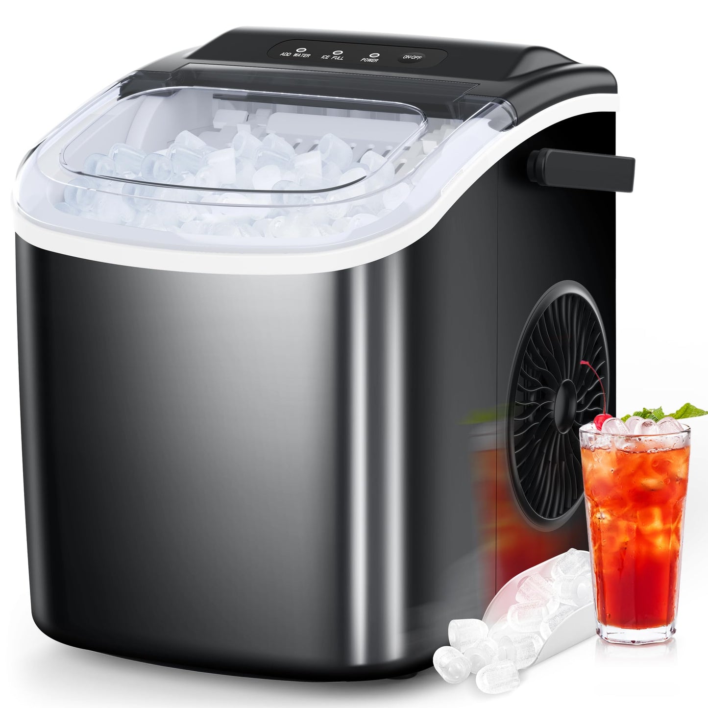 COWSAR Portable Ice Maker with Self-Cleaning Feature