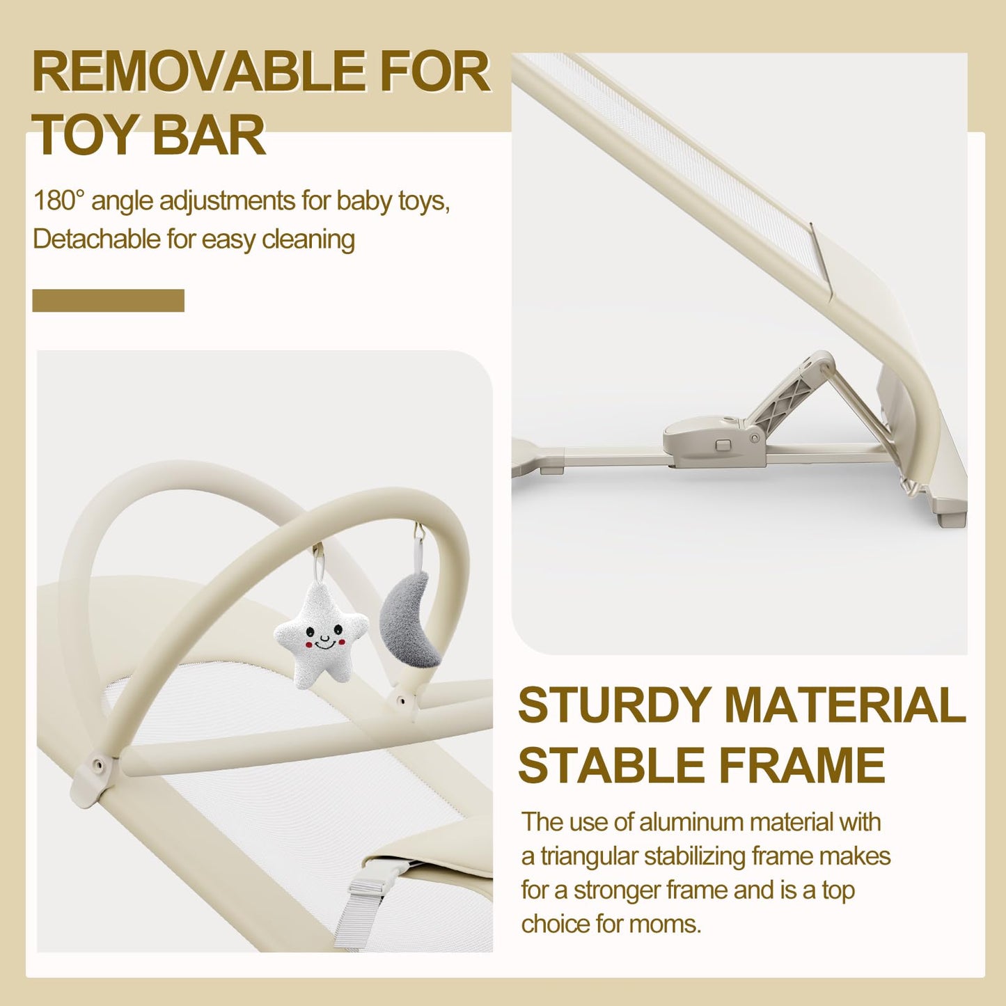 3-in-1 Portable Baby Bouncer & Rocker Chair