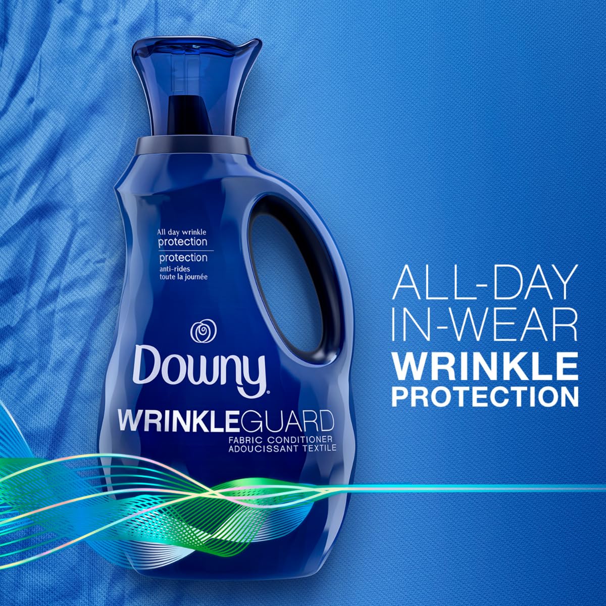2 Pack Downy WrinkleGuard Fabric Softener, Fresh, 96 Loads Total.