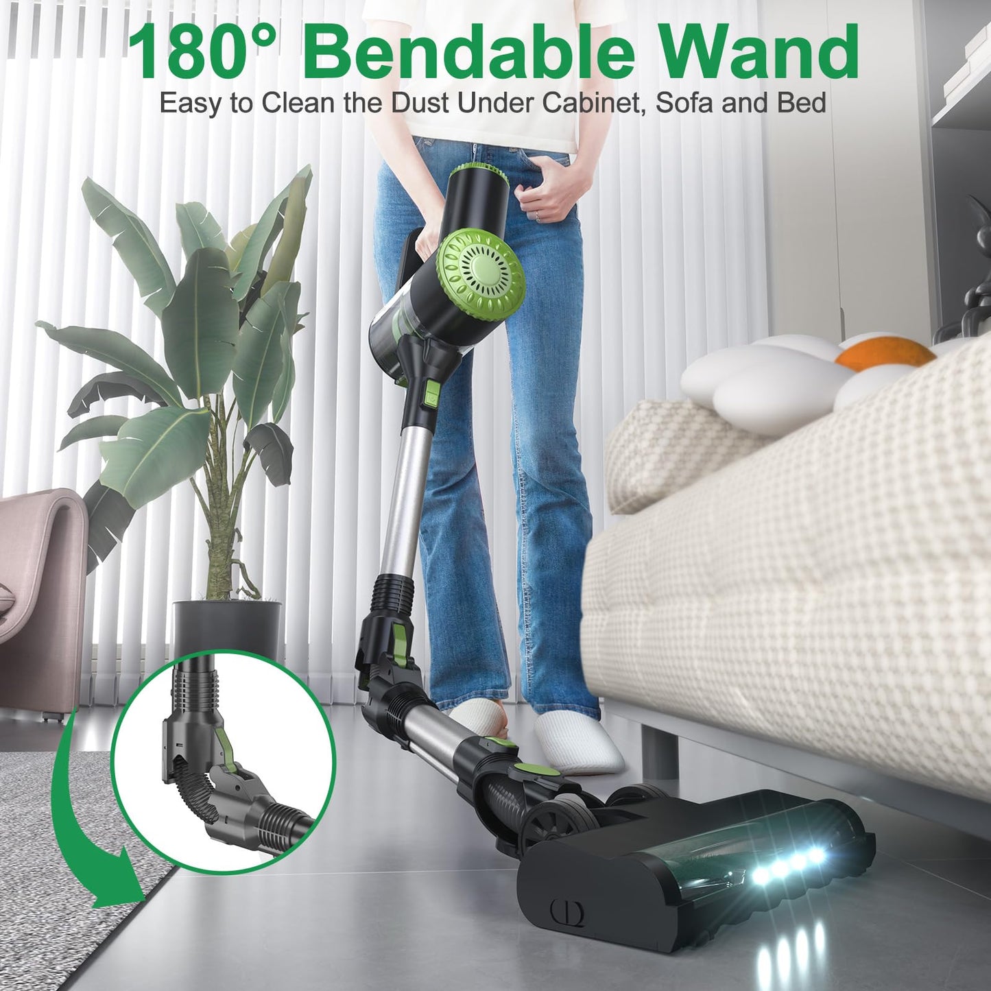 Cordless Stick Vacuum Cleaner with Powerful Suction
