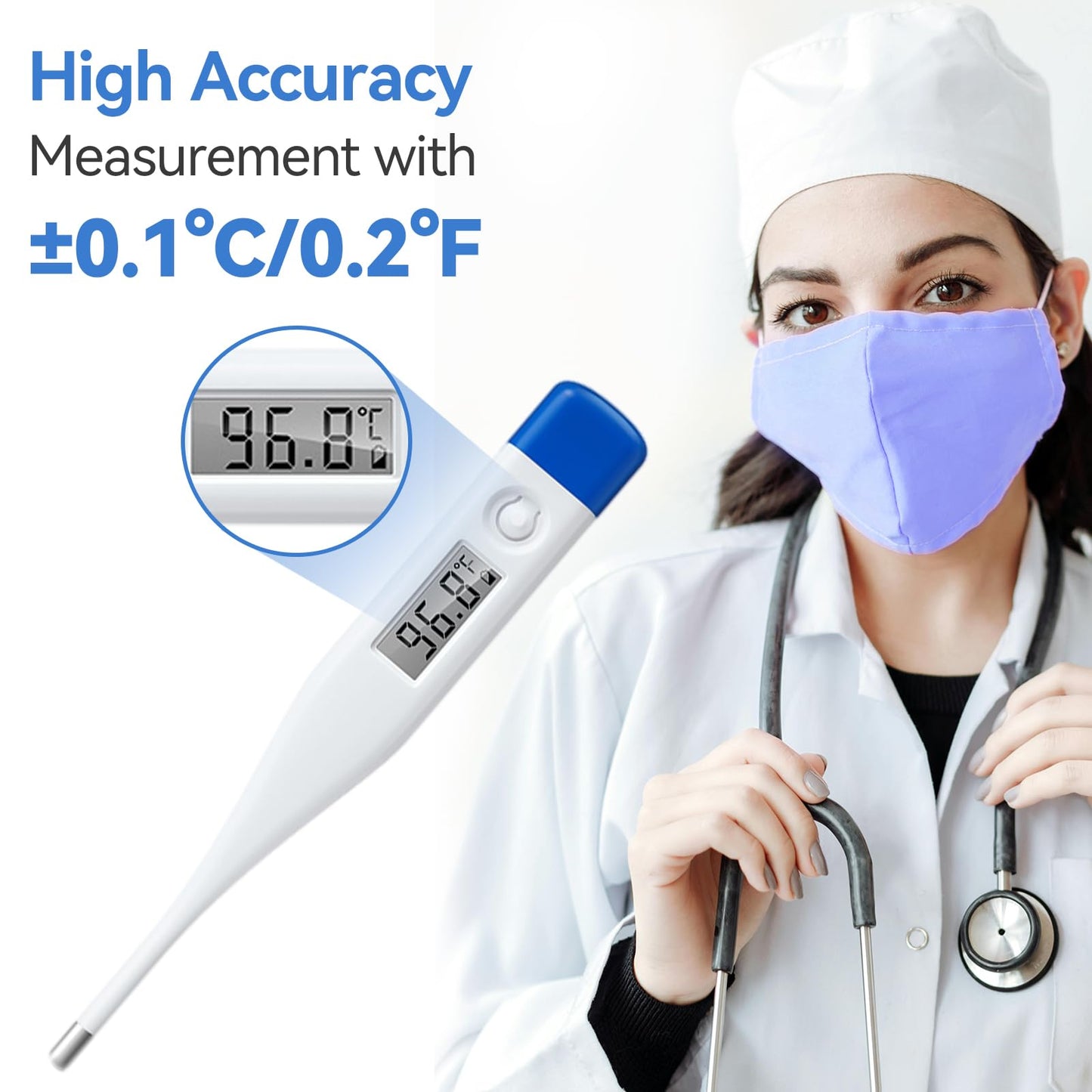 Berrcom Digital Thermometer for Adults and Kids