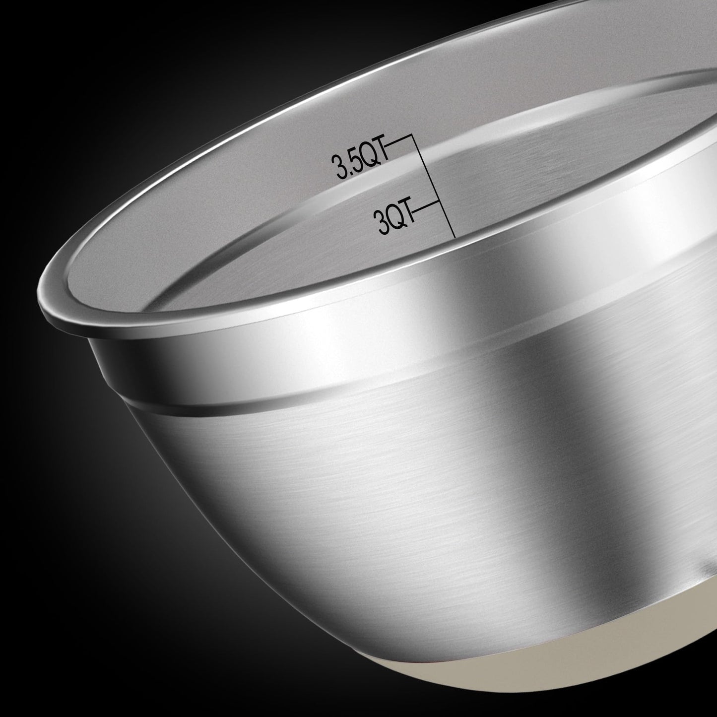 DUTZUN 5-Piece Stainless Steel Mixing Bowl Set