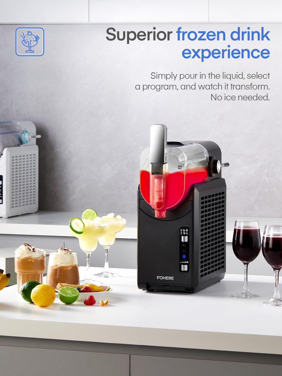 Slushie Machine with Self-Cleaning Function