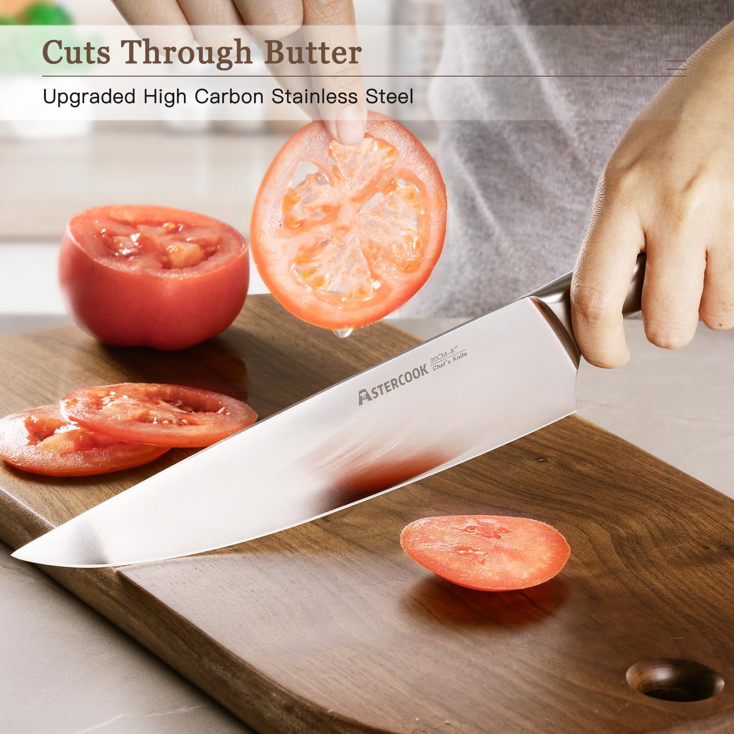 15-Piece Astercook Stainless Steel Knife Set