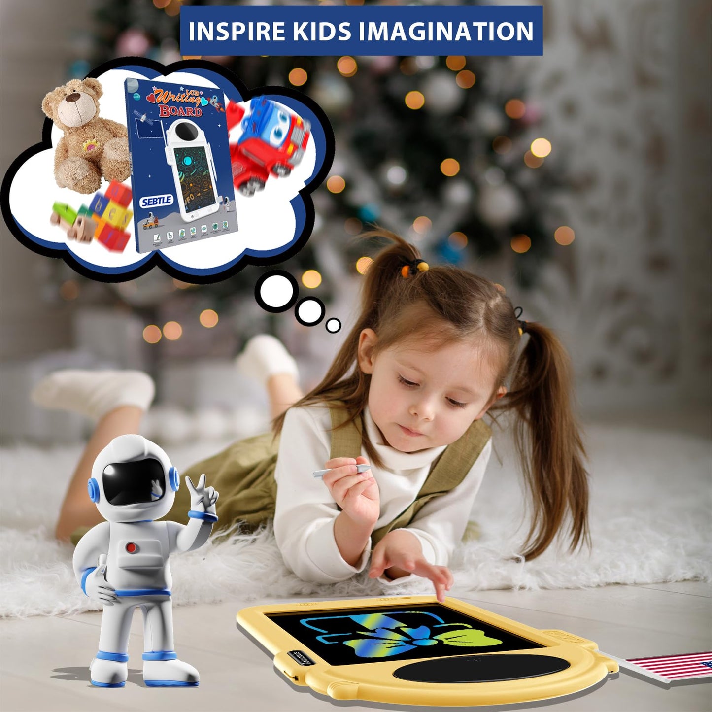 Erasable LCD Writing Tablet for Kids - 8.8 Inch