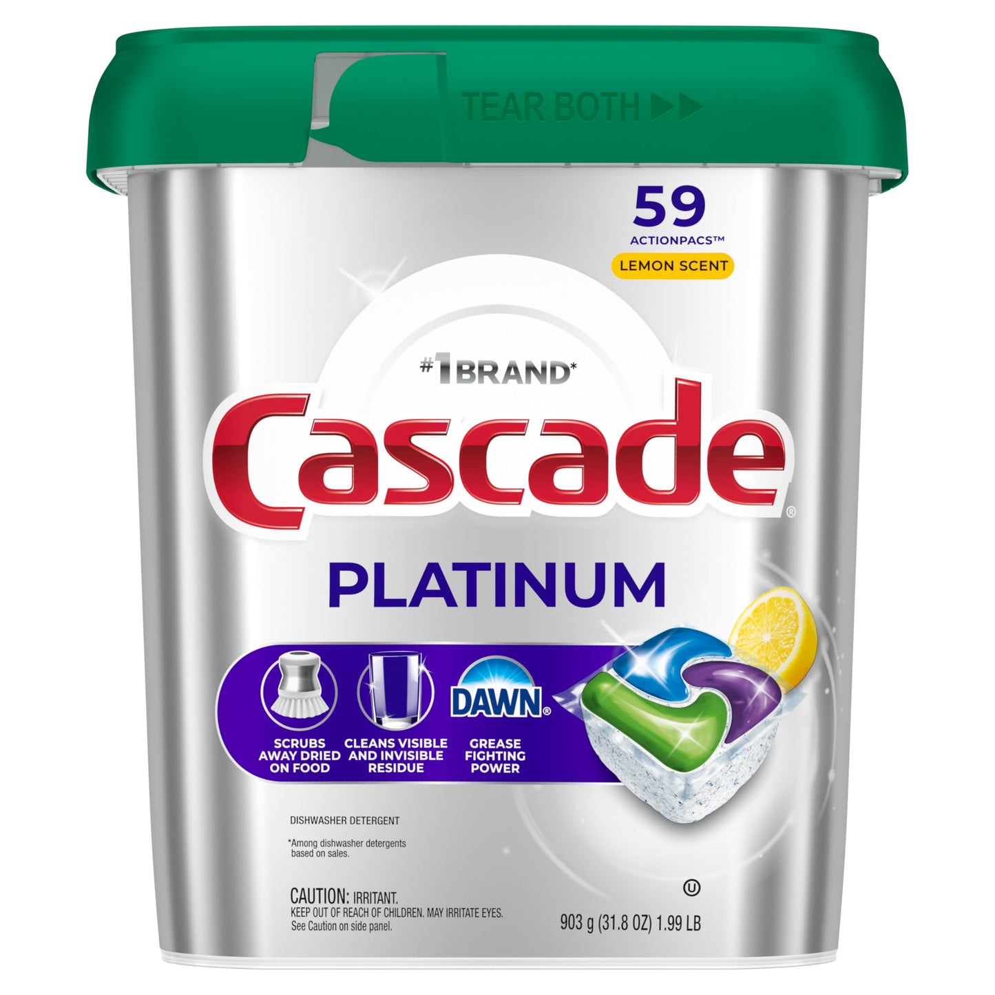 59 Count Cascade Platinum Dishwasher Pods