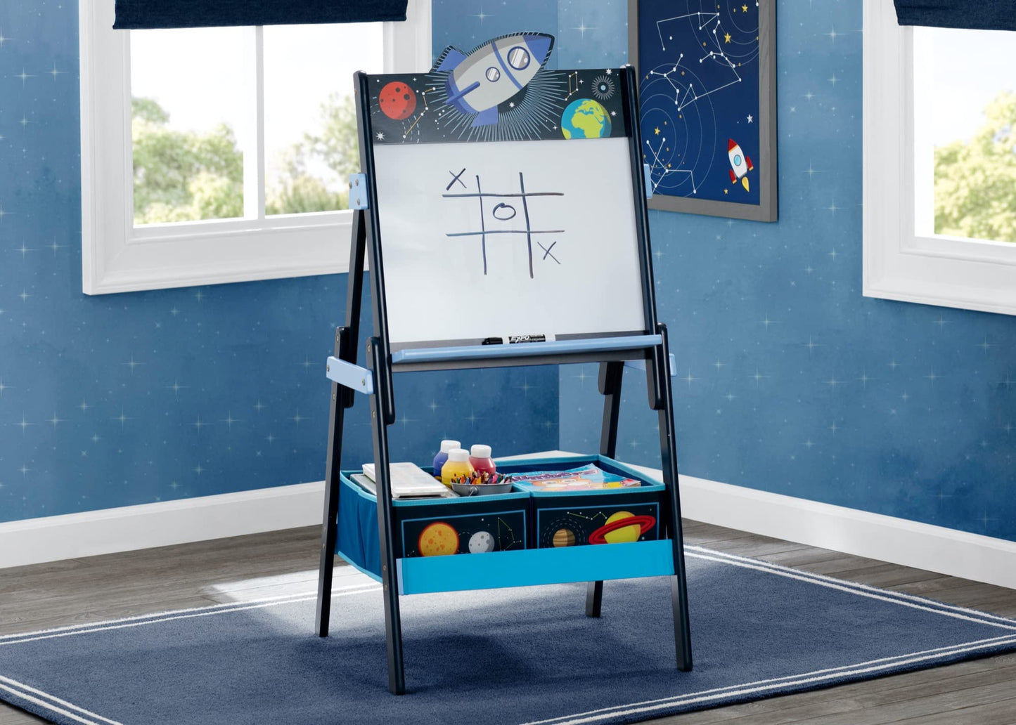 Delta Children Wooden Activity Easel with Storage