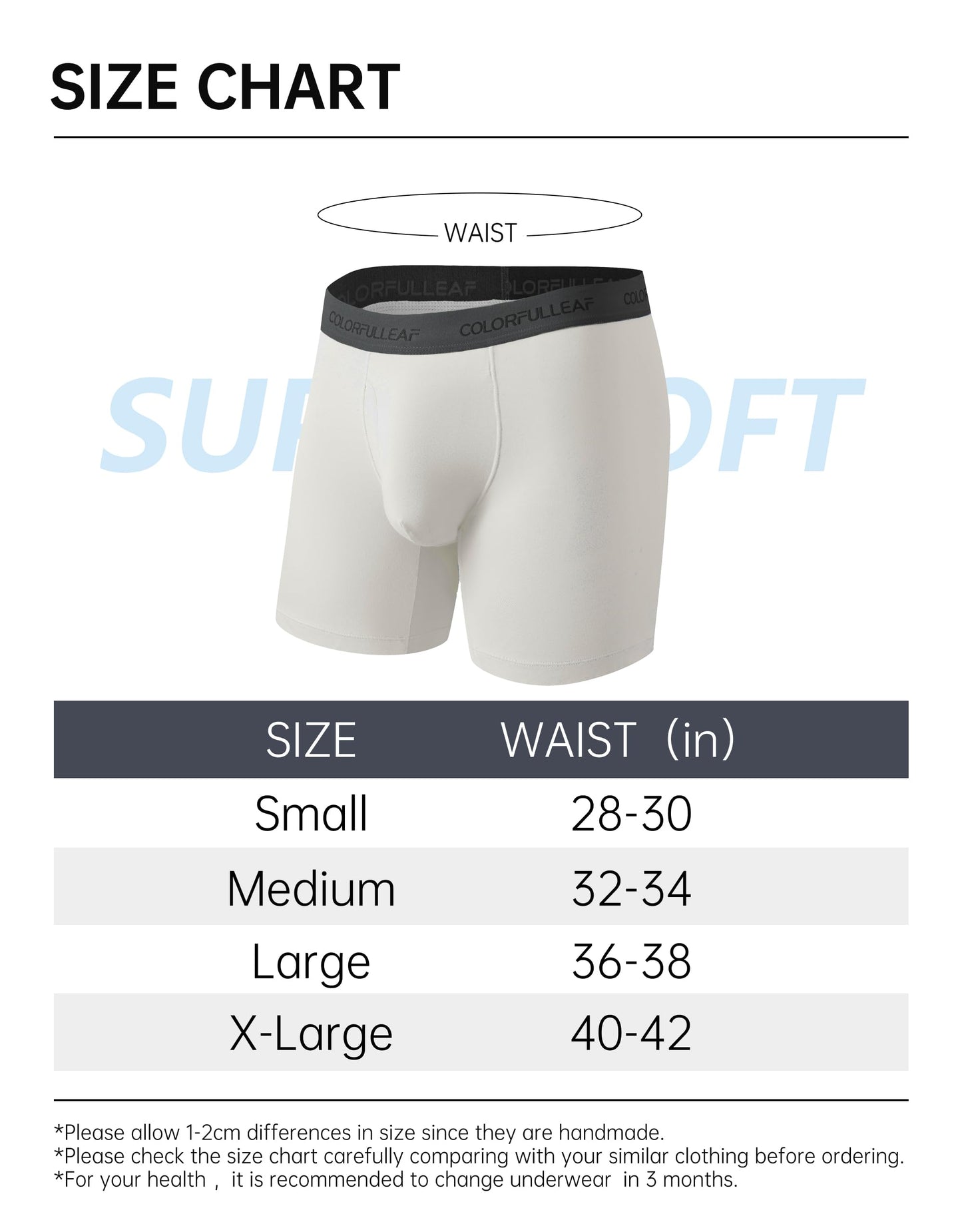 COLORFULLEAF Mens Underwear Soft Bamboo Rayon Boxer Briefs Breathable Open Fly Underwear Multipack(4,Black,Medium)