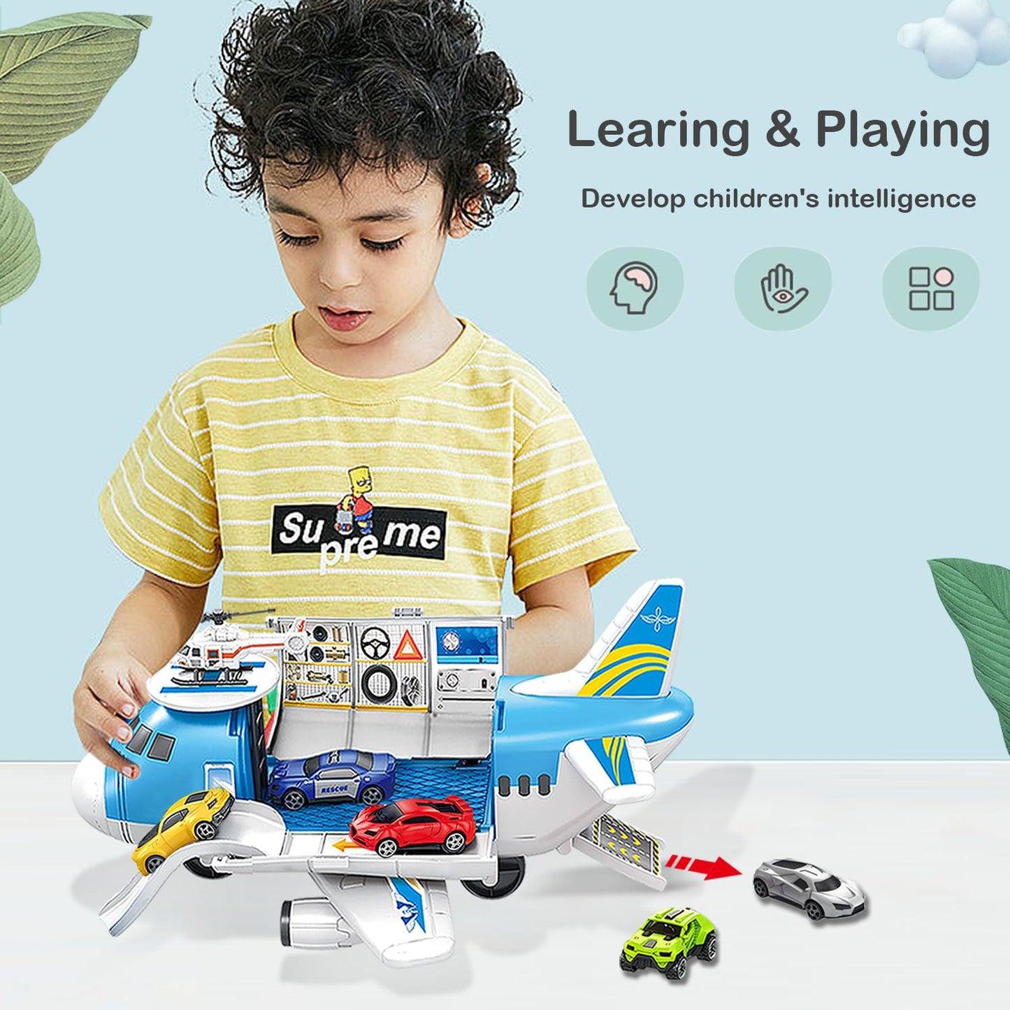 GUDEHOLO Airplane Toy for Ages 2-7