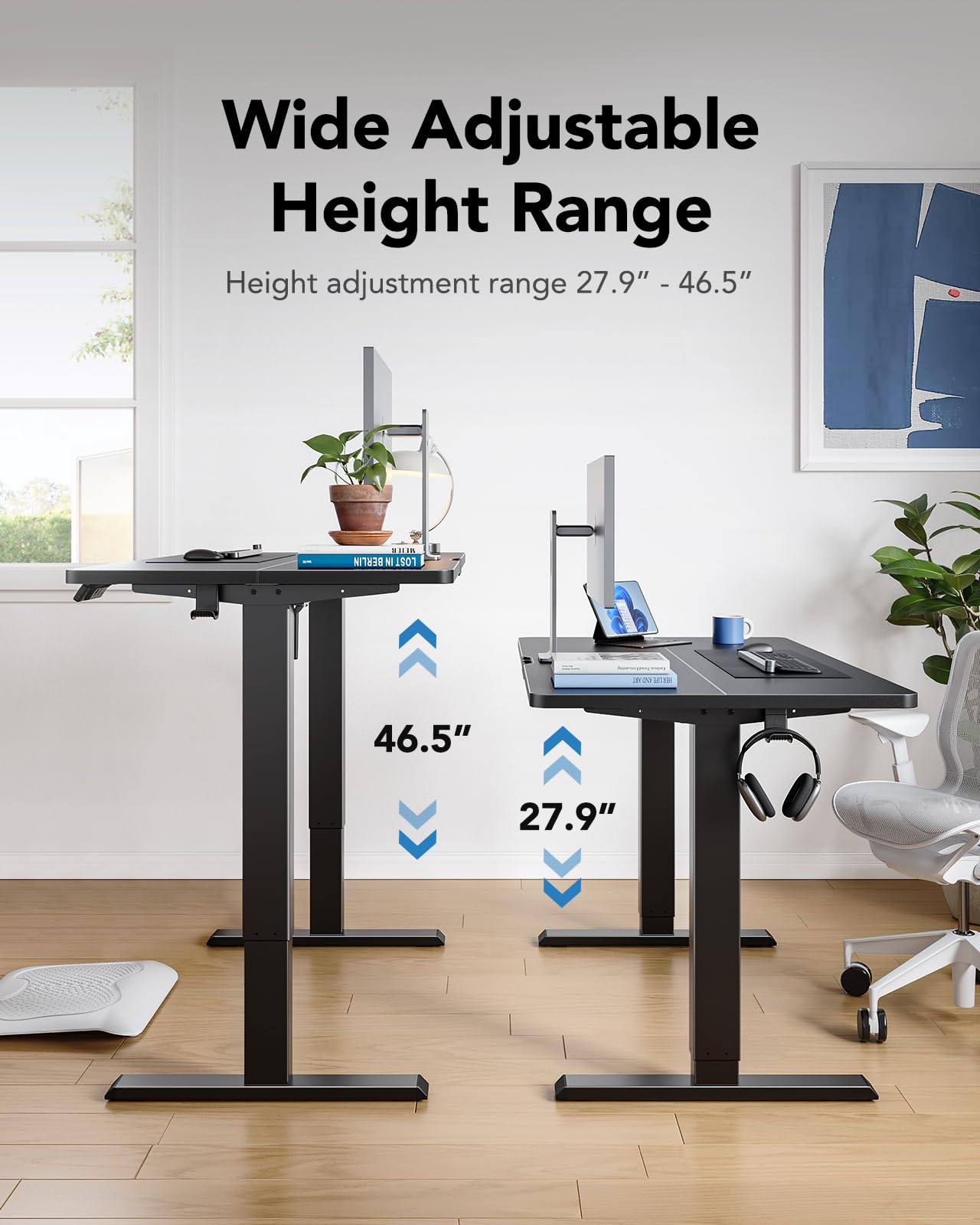 48" Adjustable Electric Standing Desk by HUANUO