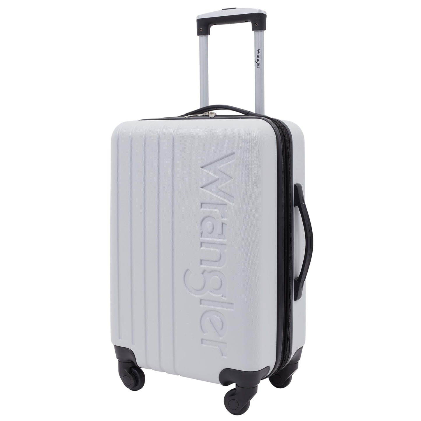 Wrangler 20" Grey Carry-On Luggage Set