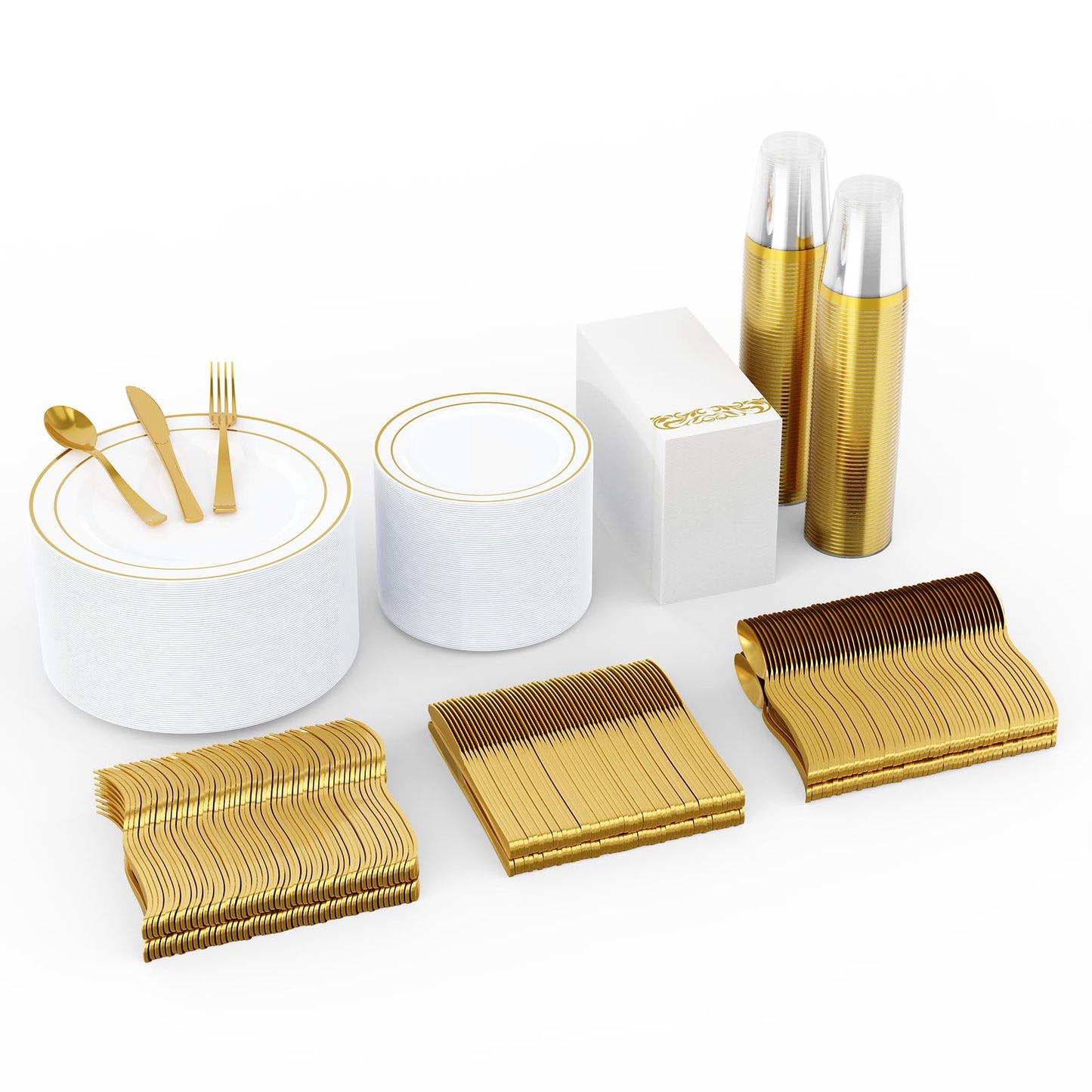 700 Count JOLLY CHEF Disposable Dinnerware Set
