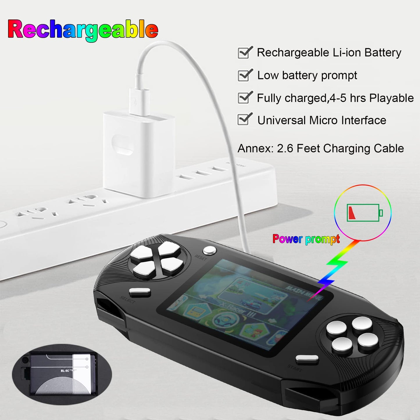 Handheld 16 Bit Retro Game Console with 100 Games