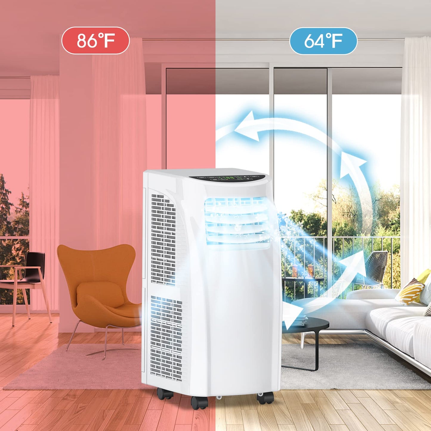8000 BTU Air Conditioner with Remote Control