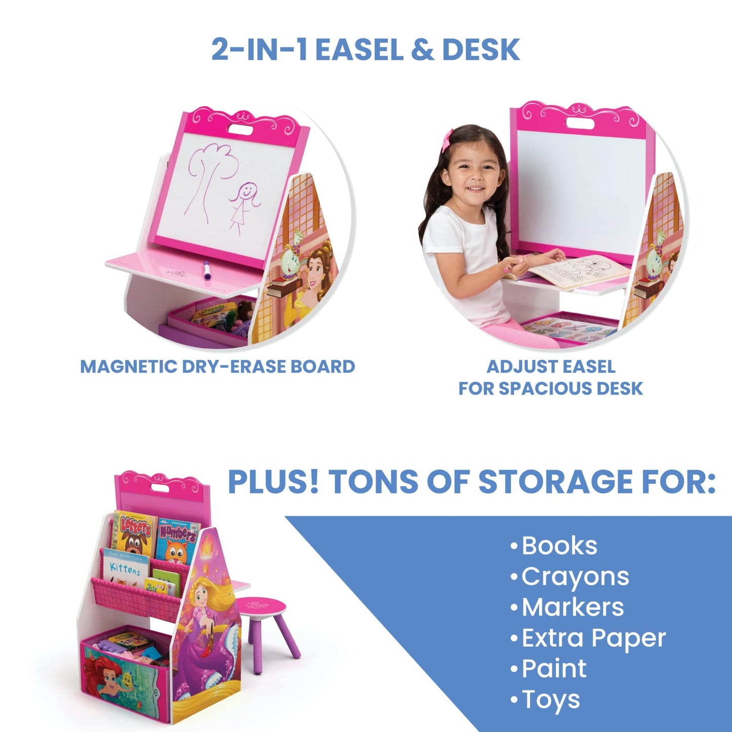 Delta Children Disney Princess Activity Center with Desk
