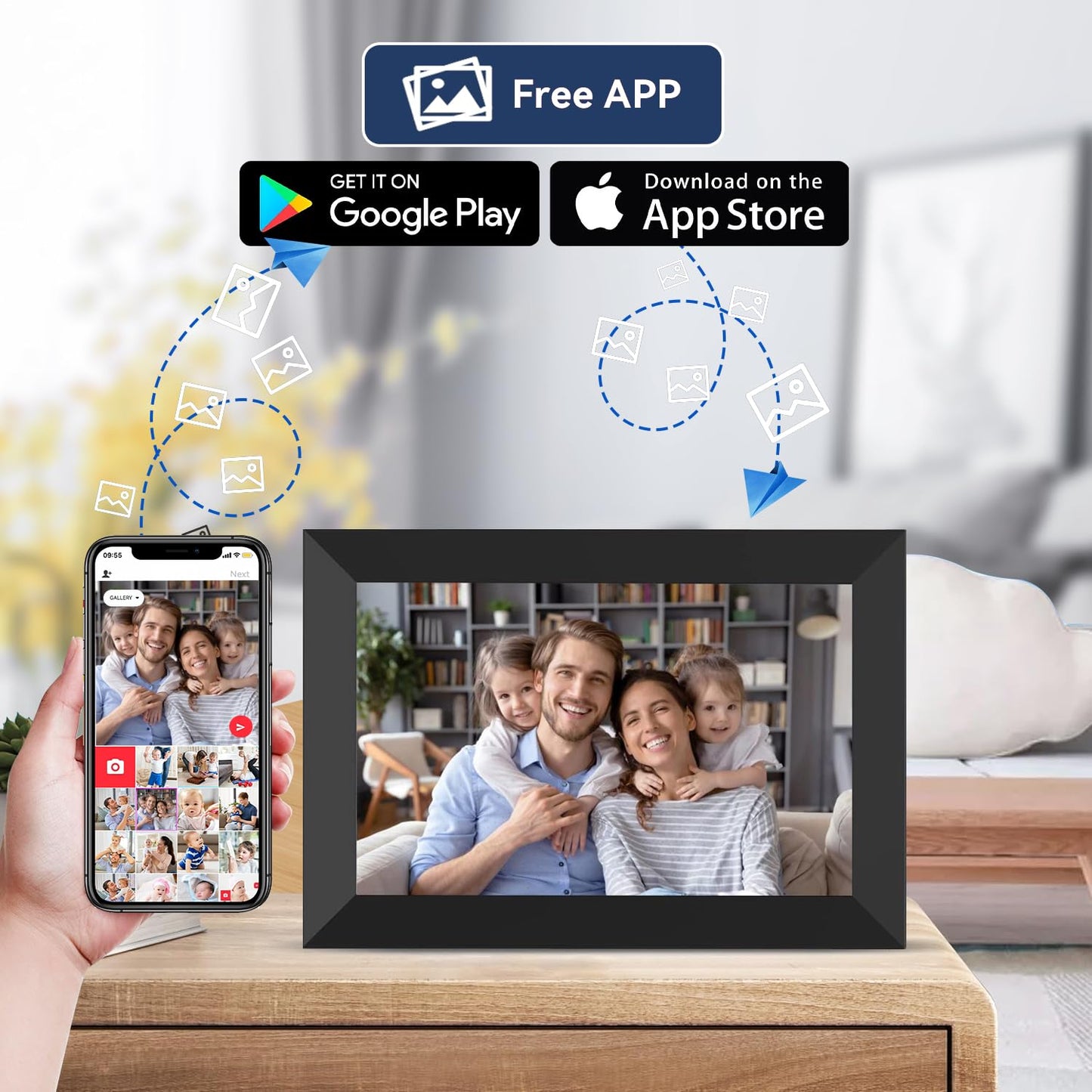 Mezed 10.1" Digital Photo Frame with Touch Screen