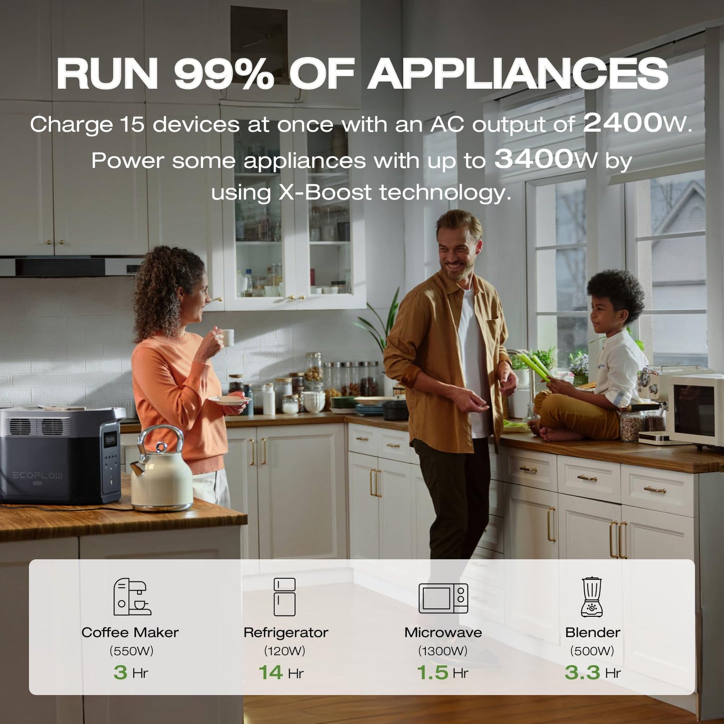 2400W EF ECOFLOW Portable Power Station for Home