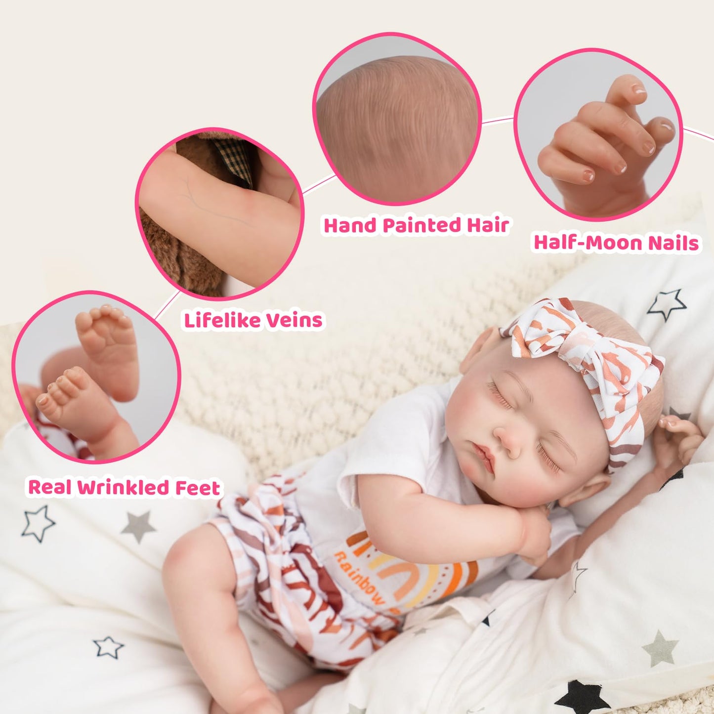 Jirachi 18-Inch Lifelike Reborn Baby Doll