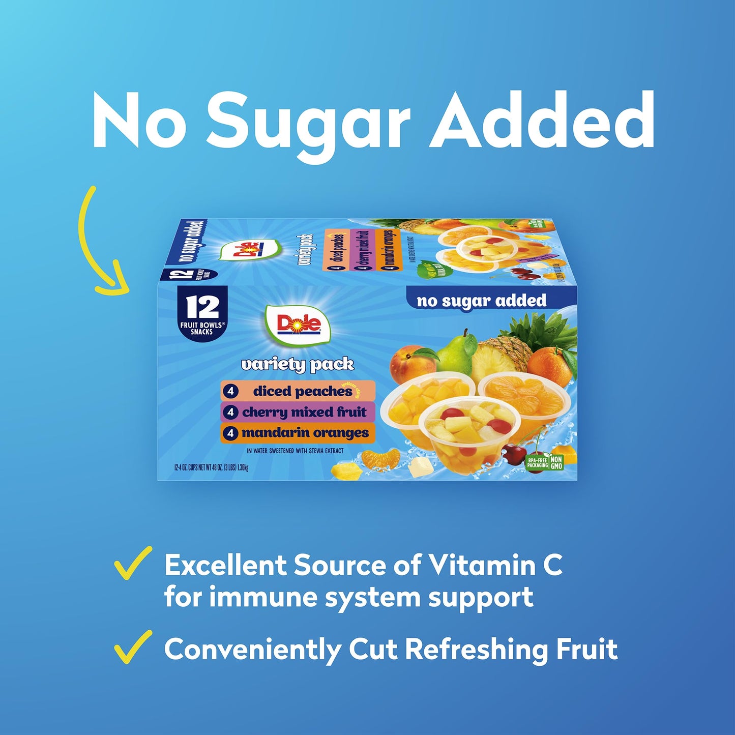 Dole Mixed Fruit Variety Pack 12 Bowls