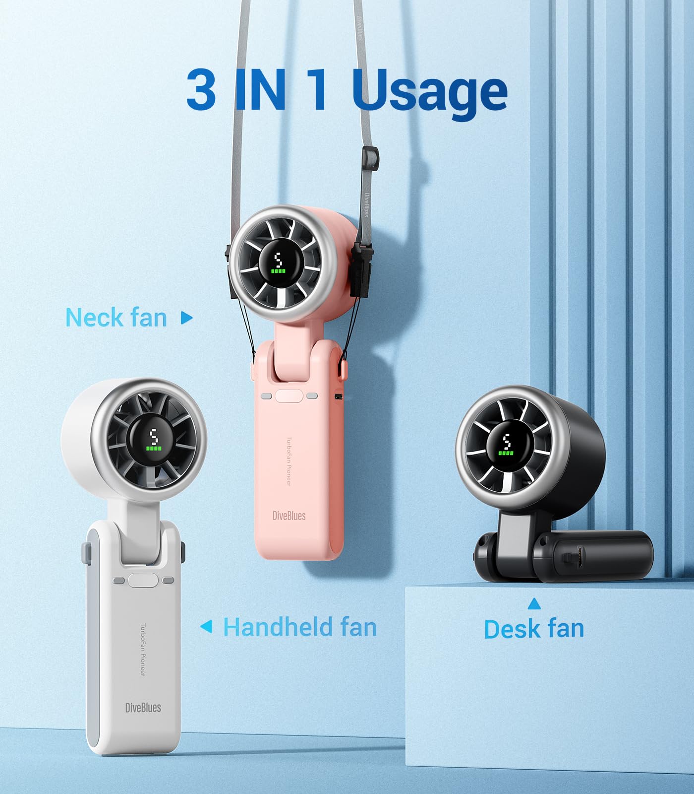 Portable Handheld Turbo Fan by Diveblues