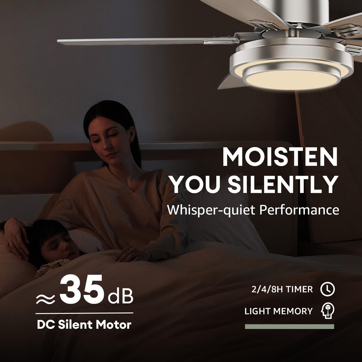 42 Inch Ceiling Fan with Lights and Remote