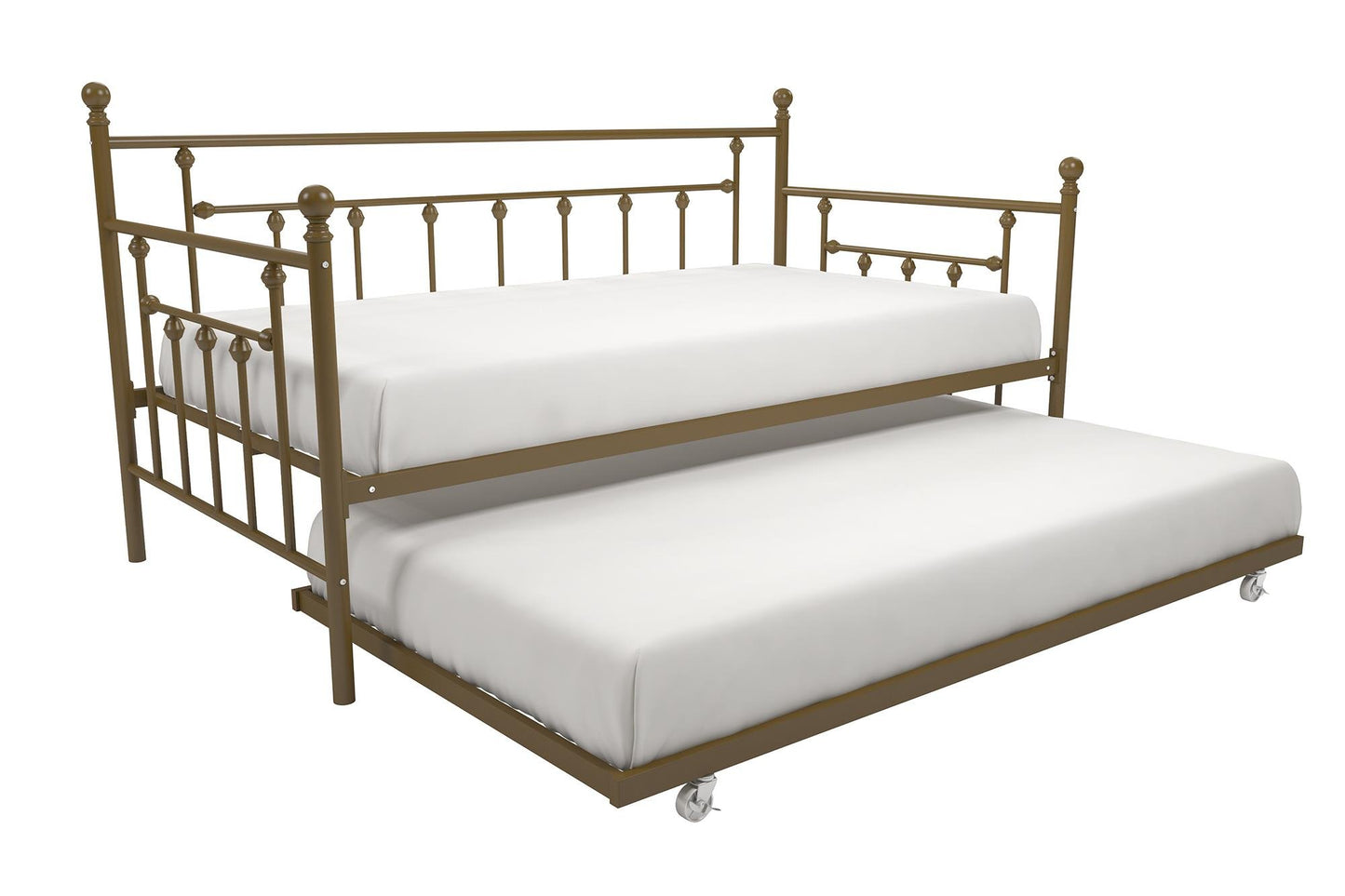 DHP Manila Metal Twin Size Daybed and Twin Size Trundle (Gold)