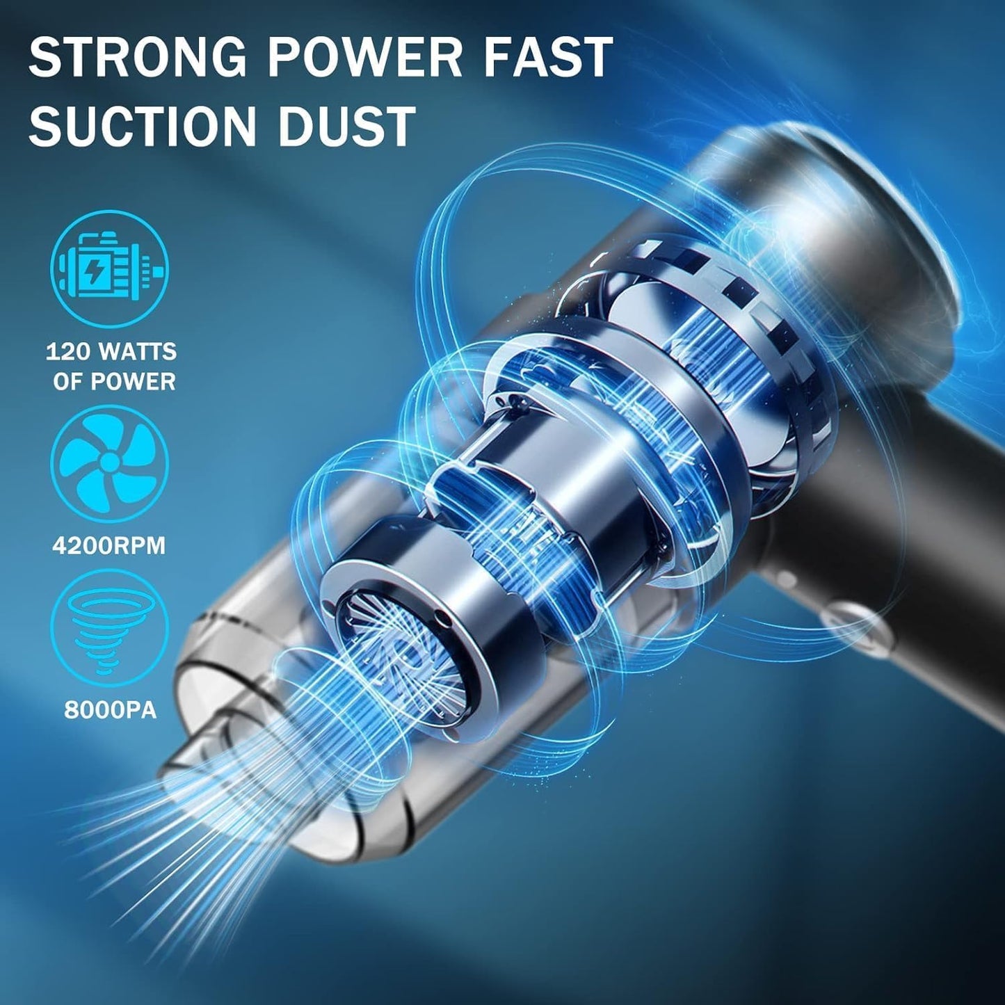 2-in-1 Wireless Handheld Mini Vacuum Cleaner