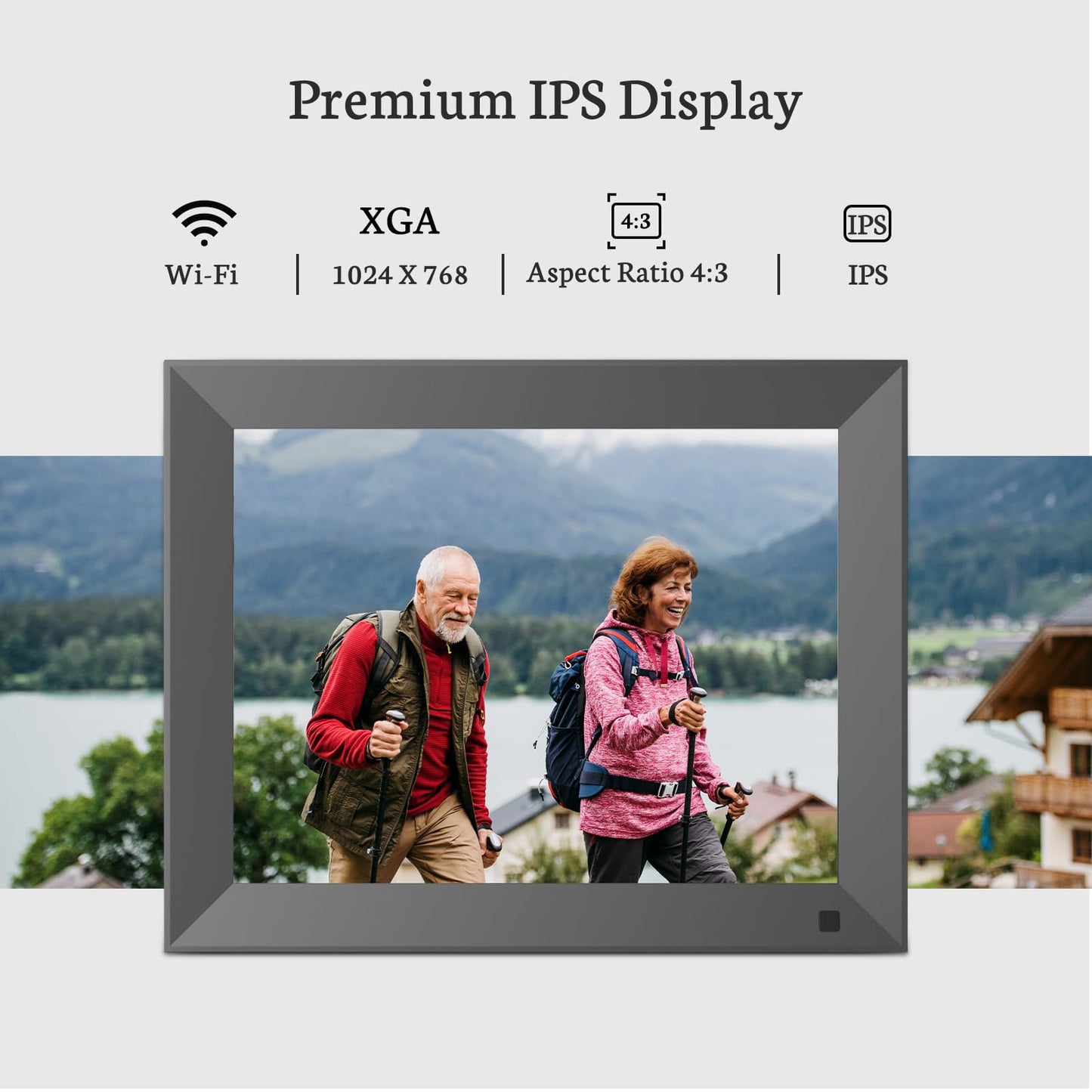 BSIMB 10 Inch 32GB WiFi Digital Picture Frame, Electronic Photo Frame with IPS Touch Screen, Instantly Share Pictures & Videos via App & Email, Auto-Rotate, Wall Mountable, Gift for Mother's Day