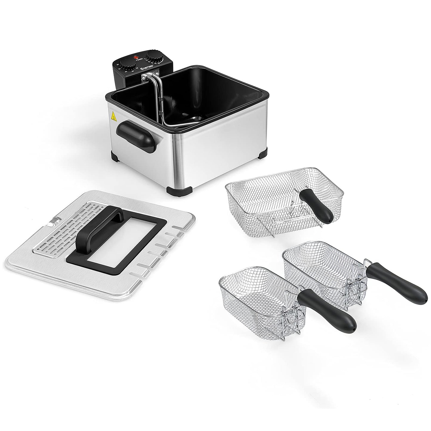 5.3Qt COSTWAY Electric Deep Fryer with Timer