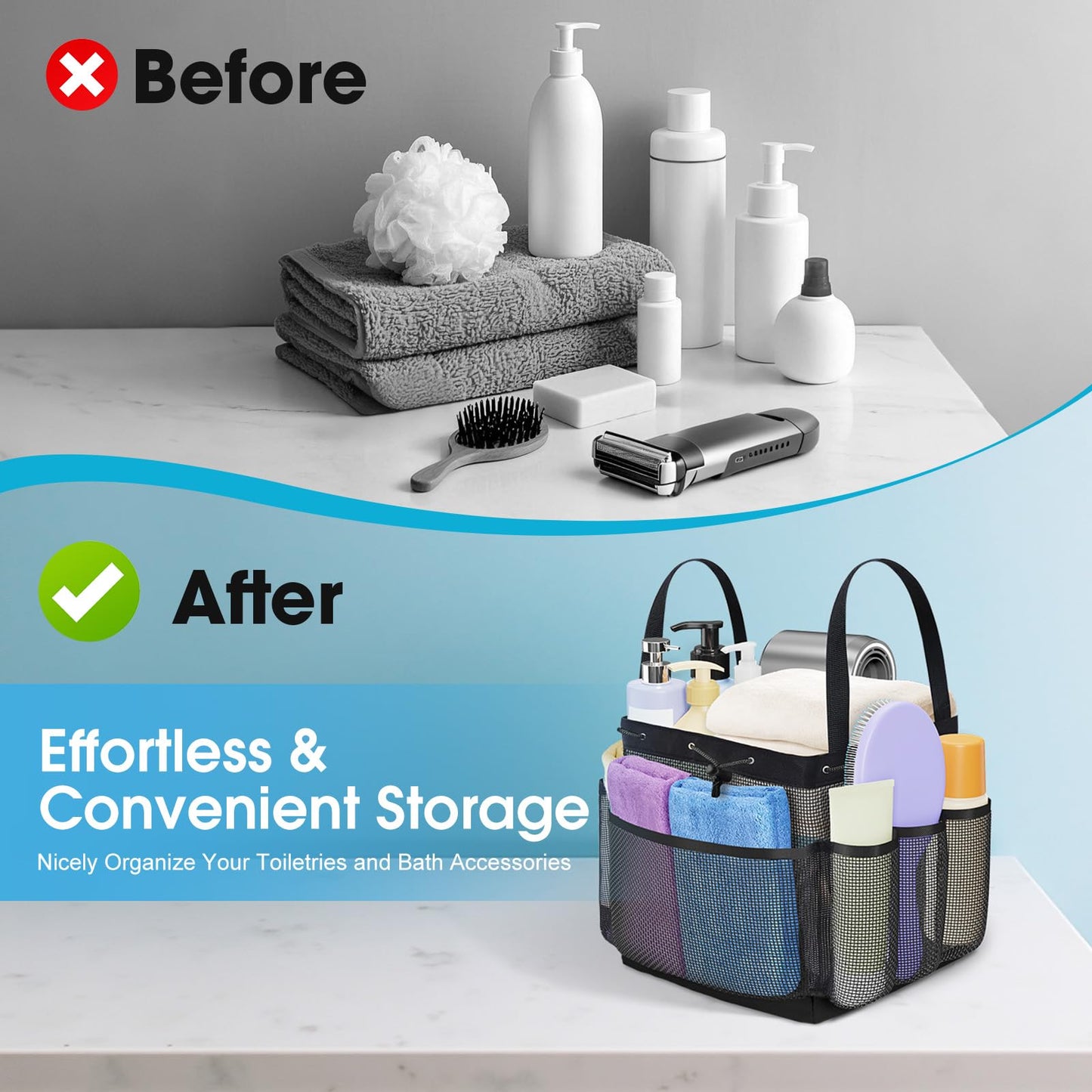 SmartTrends Large Mesh Shower Caddy Portable