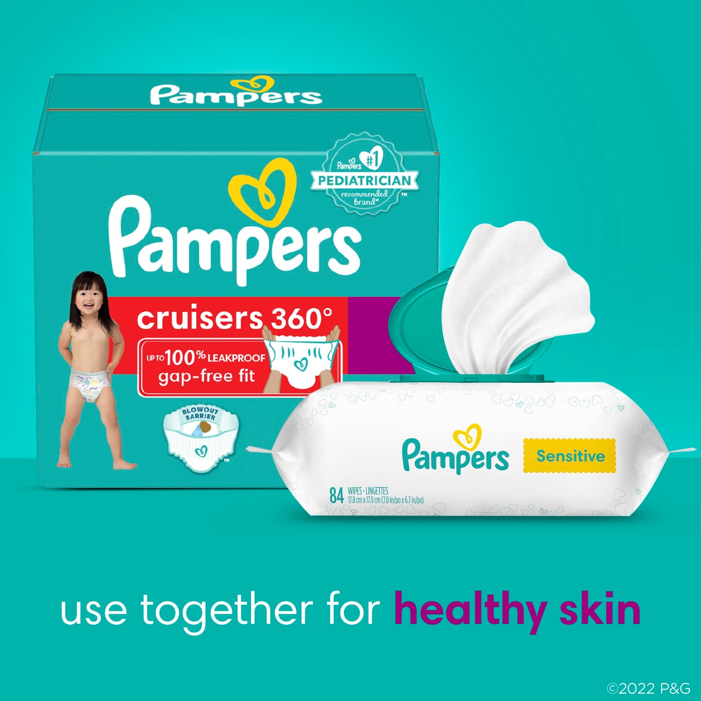 104 Count Pampers Cruisers 360 Diapers Size 6