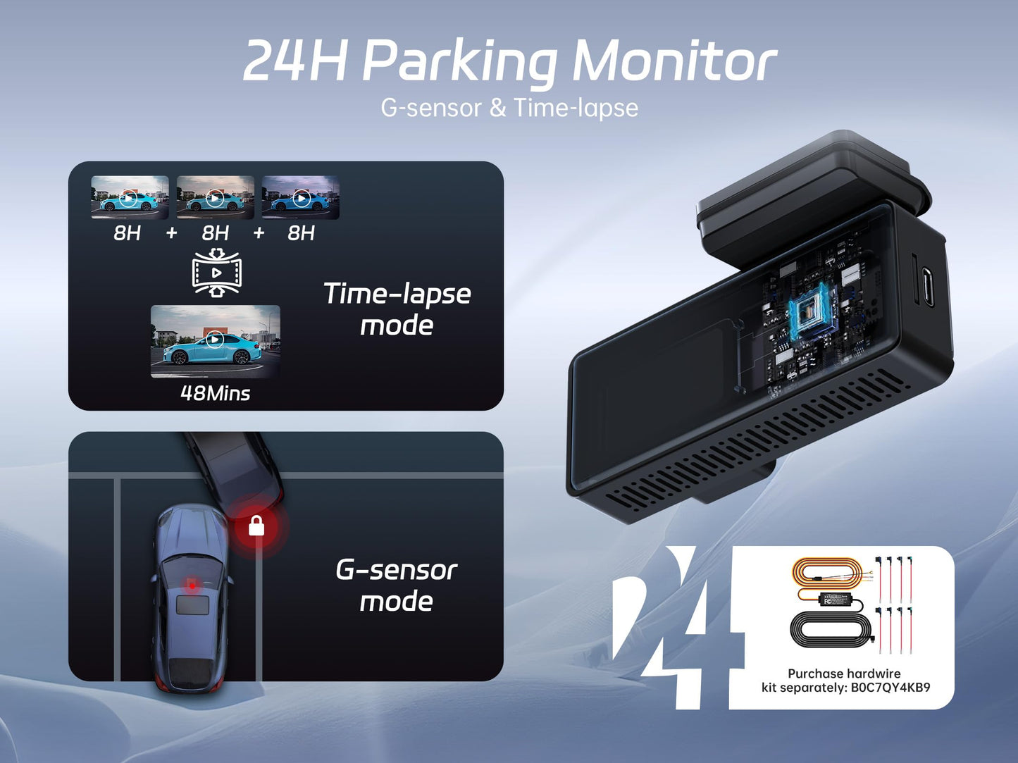 2.5K Dash Cam with Night Vision and WiFi