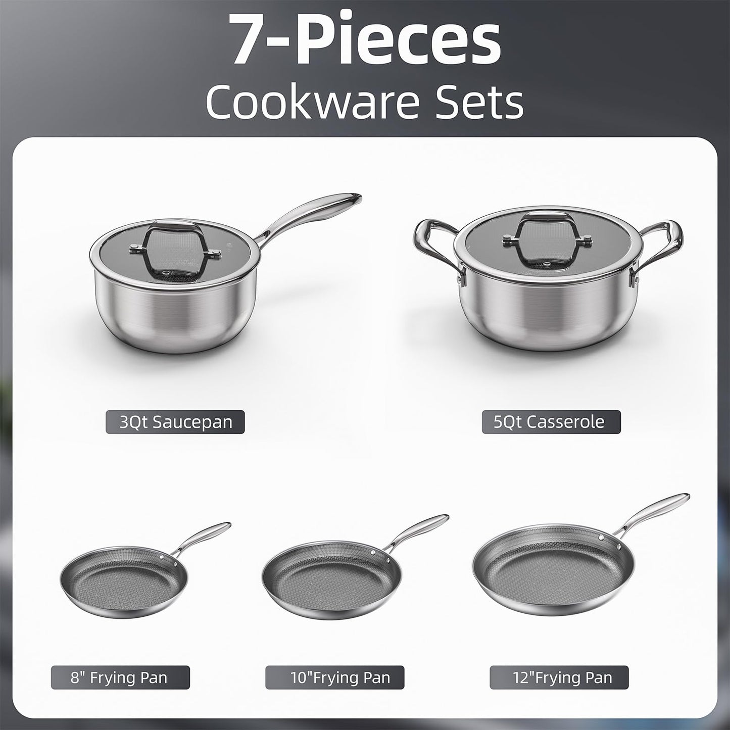 COOKER KING Non-Stick Cookware Set, 10-Piece
