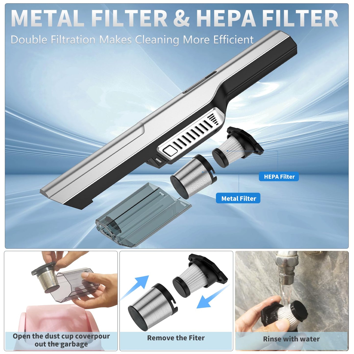 Cordless Handheld Vacuum Cleaner 22000Pa