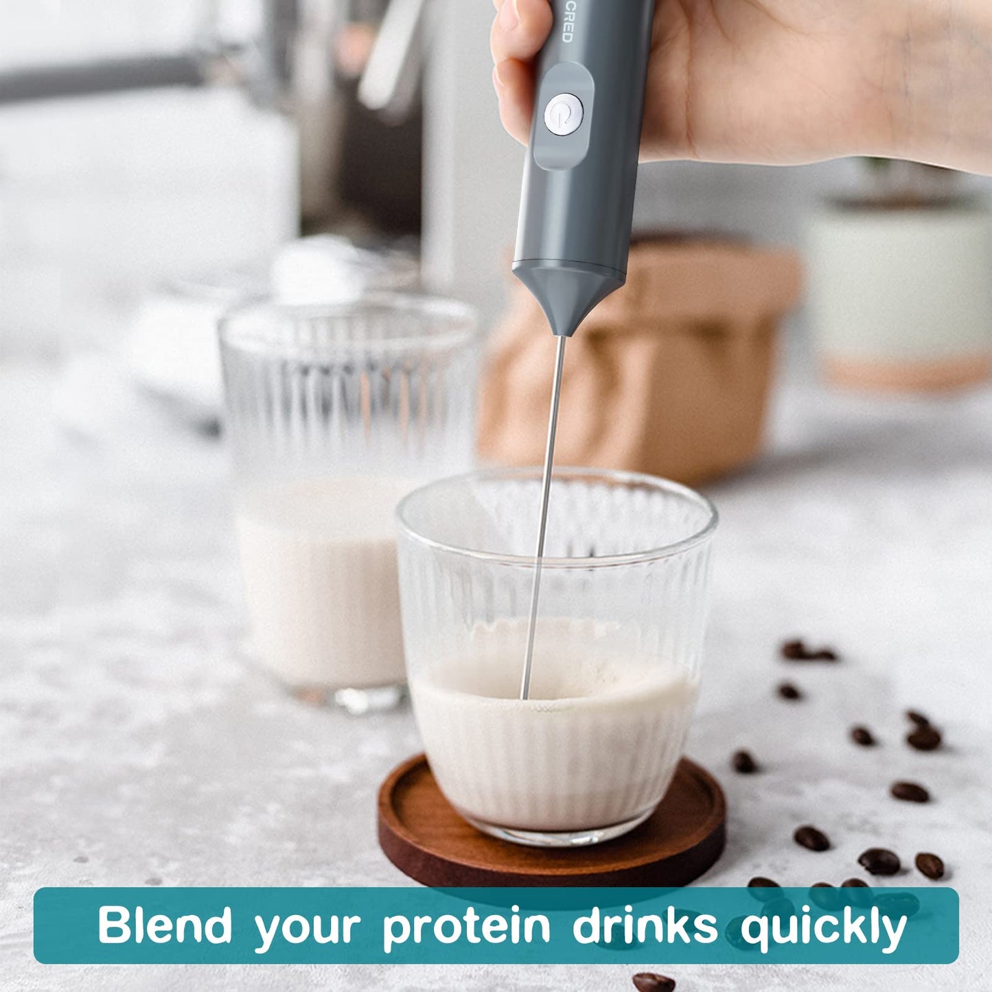 Cincred Electric Milk Frother for Coffee Drinks