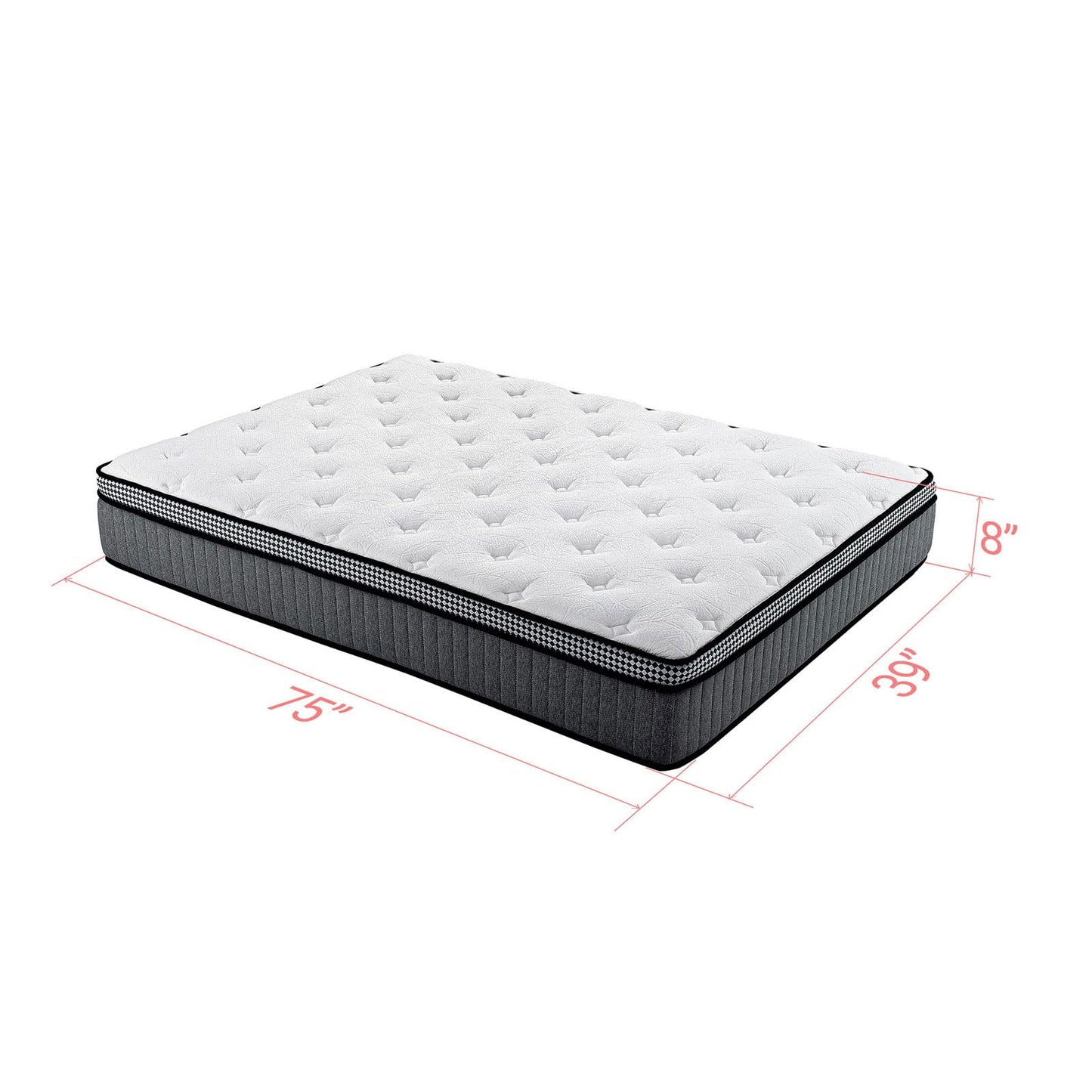 Twin Hybrid Mattress with Gel Memory Foam
