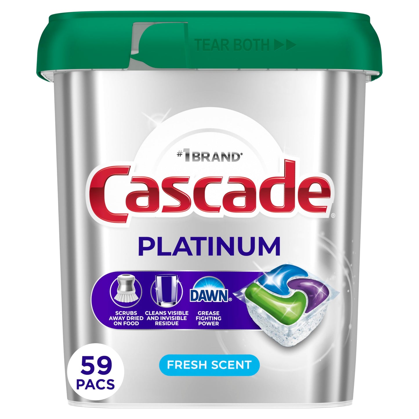 59 Count Cascade Platinum Dishwasher Pods