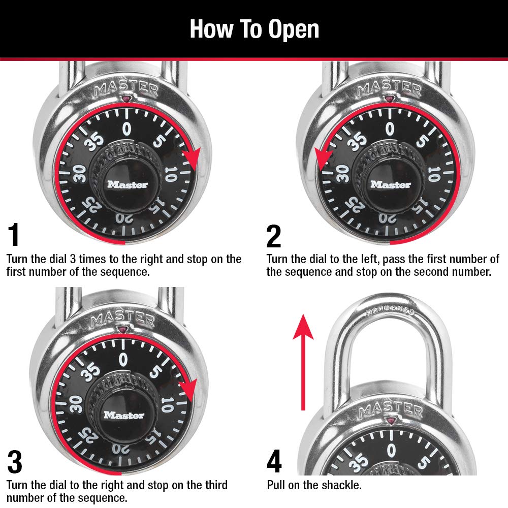 Master Lock 1500T Combination Padlock 2-Pack