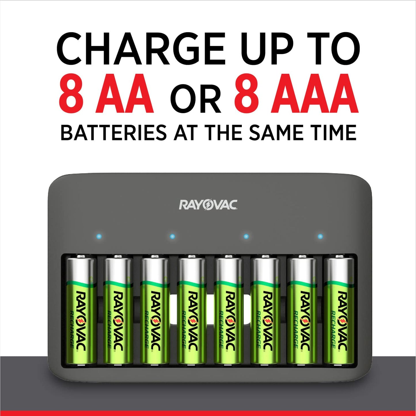 8-Bay Rayovac USB Battery Charger for Rechargeables