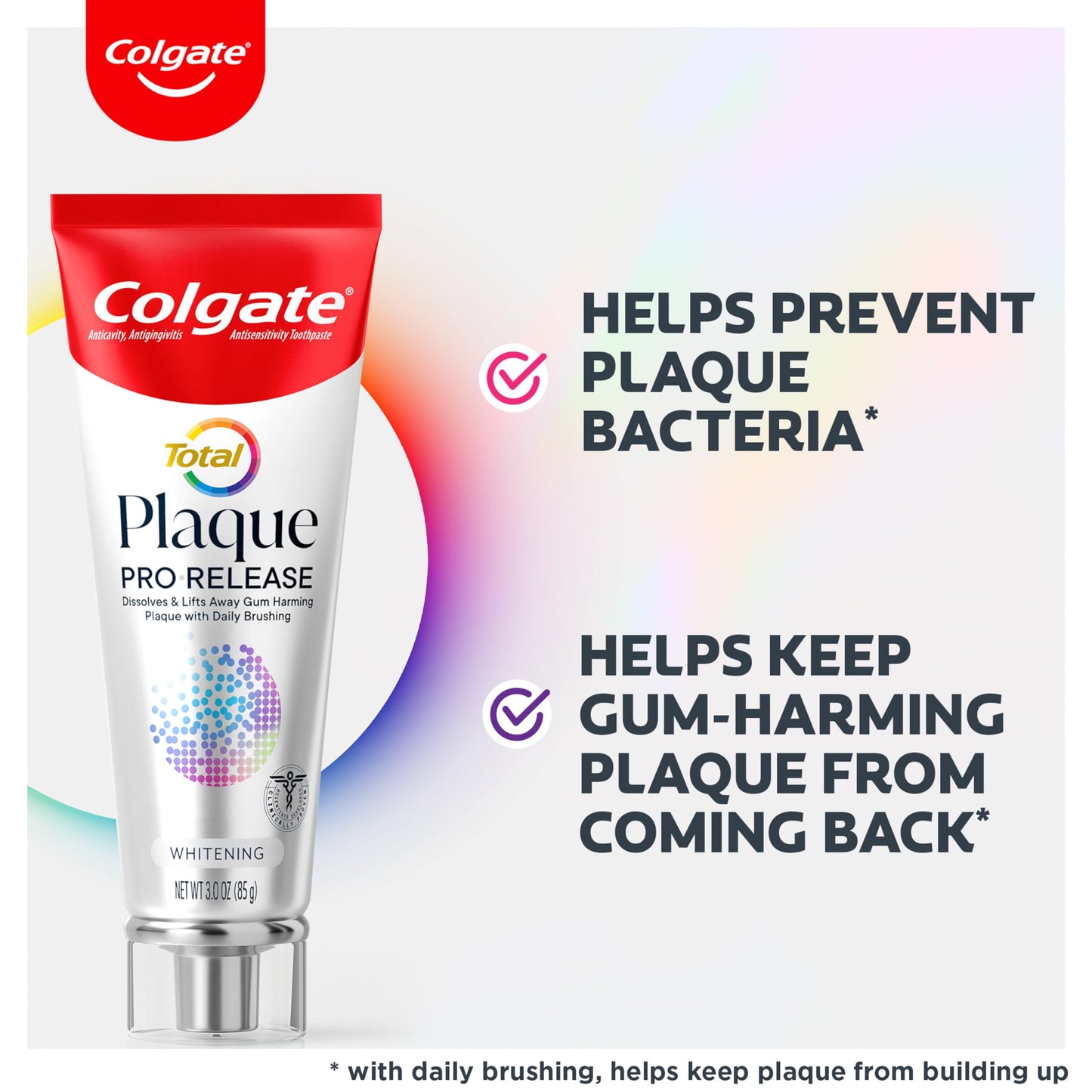 Colgate Whitening Anticavity Toothpaste, 3 Oz Tube