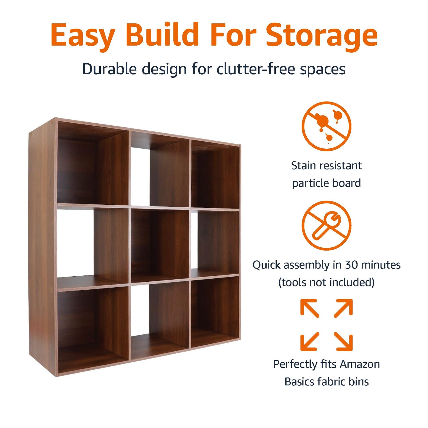 9-Cube Storage Organizer by Amazon Basics